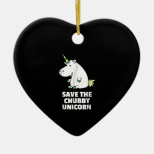Adorno De Cerámica Regalo de Hippo Lover Hippo de Chubby Unicorn Hi