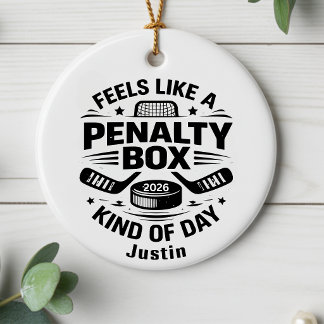 Adorno De Cerámica Regalo de hockey personalizado divertido para port