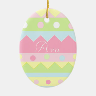 Adorno De Cerámica Regalo de huevo de Pascua personalizado