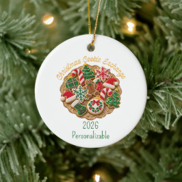 Adorno De Cerámica Regalo de Intercambio de Galletas de Navidad