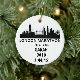 Adorno De Cerámica Regalo de la maratón de Londres 2025 para corredor