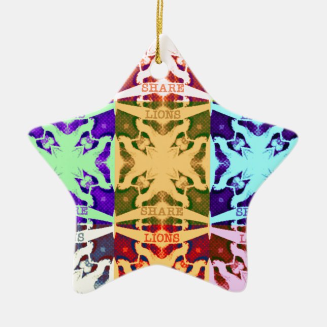 Adorno De Cerámica Regalo de los leones de Hakuna Matata (Frente)