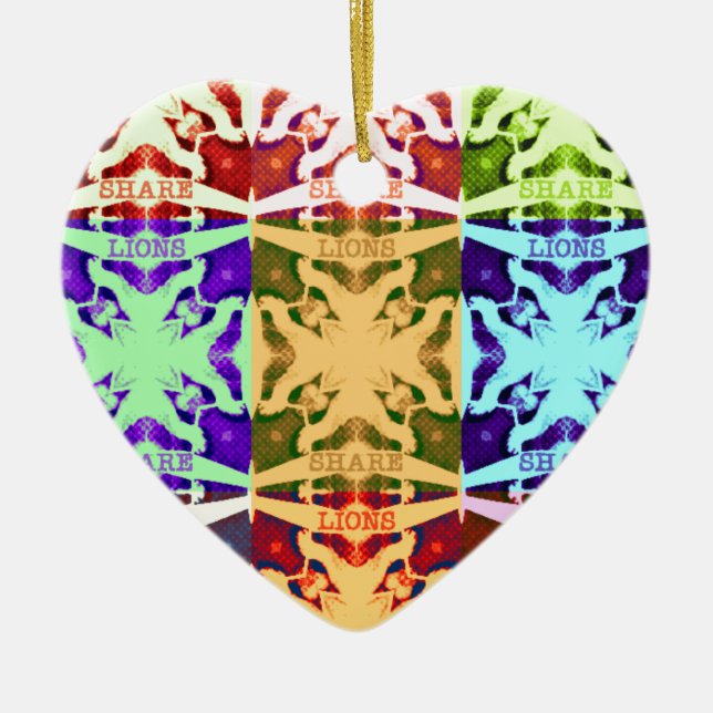 Adorno De Cerámica Regalo de los leones de Hakuna Matata (Frente)