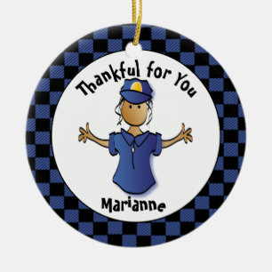 Adorno De Cerámica Regalo de mujer policía divertida - bastante orgu