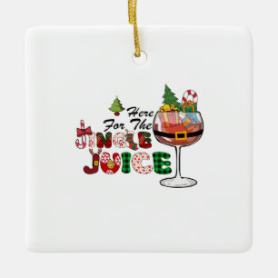 Adorno De Cerámica Regalo De Navidad Aquí Para El Jugo De Jingle
