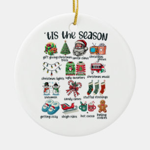 Adorno De Cerámica Regalo de Navidad Es La Temporada