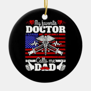 Adorno De Cerámica Regalo de Navidad Mi Médica Favorito Me Llama Pa