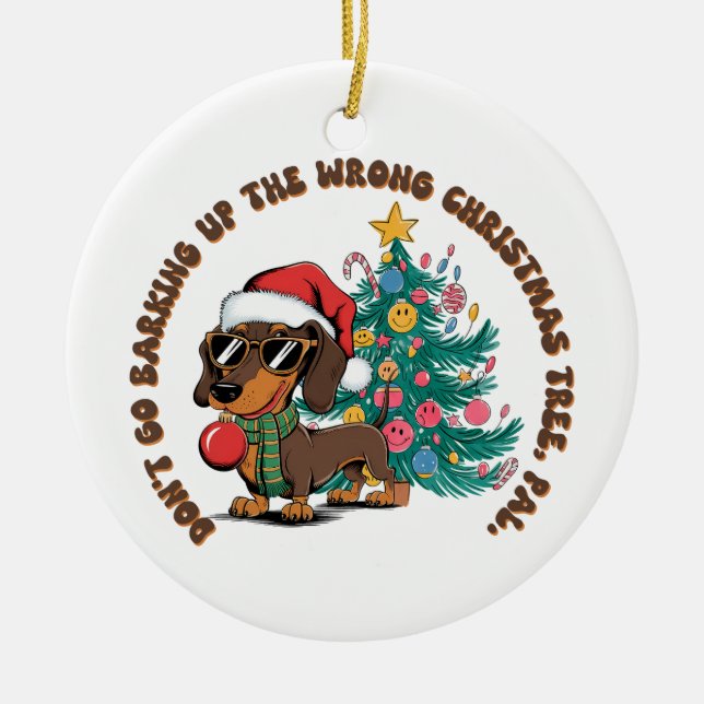 Adorno De Cerámica Regalo de Navidad No Ir Barreras (Frente)