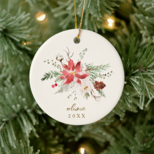 Adorno De Cerámica Regalo de Navidad para Abuelos Foto Vintage