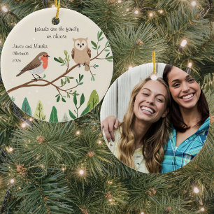 Adorno De Cerámica Regalo de Navidad personalizado para amigos