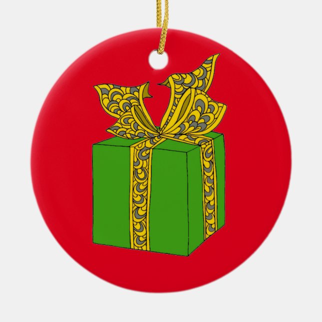 Adorno De Cerámica Regalo de navidades (Frente)