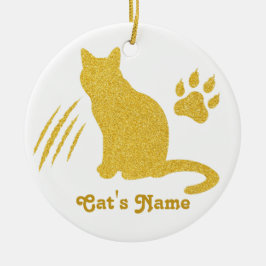 Adorno De Cerámica Regalo de Navidades del propietario del gato