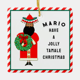 Adorno De Cerámica Regalo de Navidades mexicanos personalizados