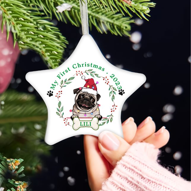 Adorno De Cerámica Regalo de Navidades personalizados de Bulldog brit (Subido por el creador)