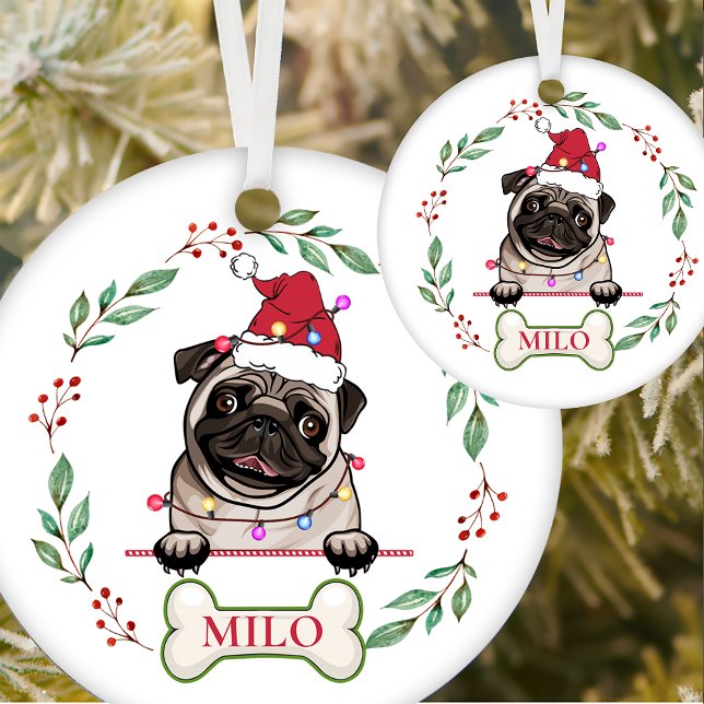 Adorno De Cerámica Regalo de Navidades personalizados de Bulldog brit (Subido por el creador)