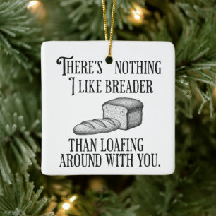 Adorno De Cerámica Regalo de pan de broma divertida para parejas