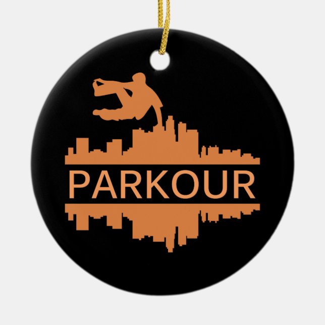 Adorno De Cerámica Regalo de Parkour (Frente)
