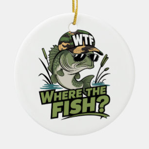 Adorno De Cerámica Regalo De Pescador Donde El Pescado