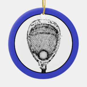 Adorno De Cerámica Regalo de portero de lacrosse