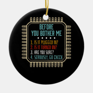 Adorno De Cerámica Regalo de soporte técnico técnico de tecnología de