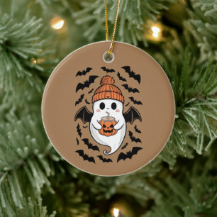 Adorno De Cerámica Regalo de temporada espeluznante de Halloween