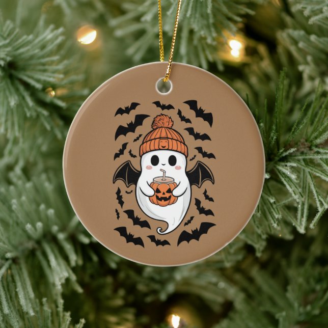 Adorno De Cerámica Regalo de temporada espeluznante de Halloween (Árbol)