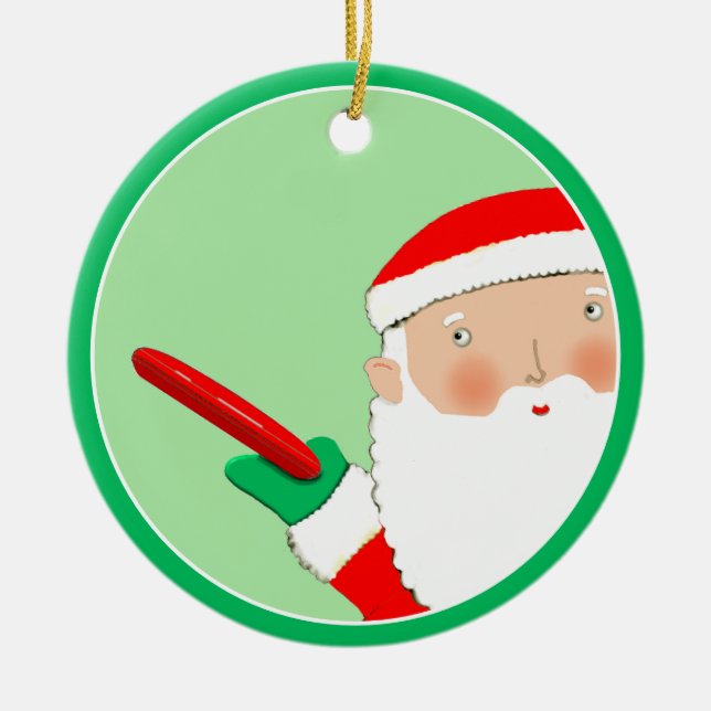 Adorno De Cerámica Regalo de vacaciones de disco de disco personaliza (Frente)