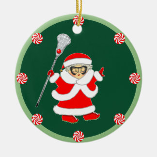 Adorno De Cerámica Regalo de vacaciones de lacrosse para niñas