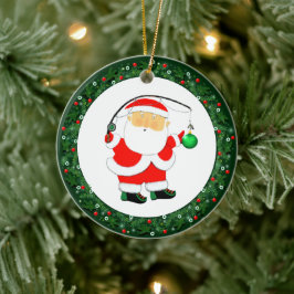 Adorno De Cerámica Regalo de vacaciones de los Navidades pesqueros