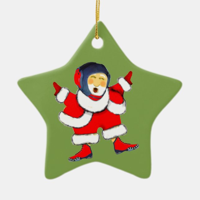 Adorno De Cerámica Regalo de vacaciones de lucha libre 2023 (Frente)