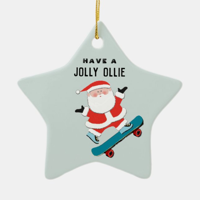 Adorno De Cerámica Regalo de vacaciones de patinaje creativo (Frente)