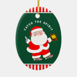 Adorno De Cerámica Regalo de vacaciones de Softball