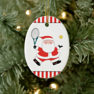 Adorno de cerámica regalo de vacaciones de tenis