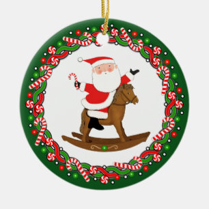 Adorno De Cerámica Regalo de vacaciones ecuestre para caballo
