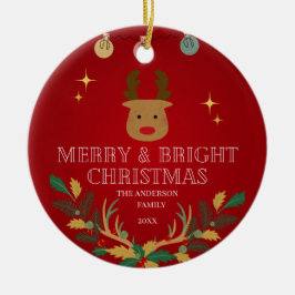 Adorno De Cerámica Regalo de vacaciones para Navidades elegantes