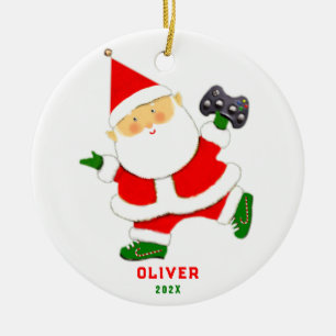 Adorno De Cerámica Regalo de vacaciones personalizado para jugador de