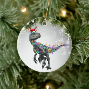 Adorno De Cerámica Regalo De Velociraptor Para Dinosaurios Adultos Am