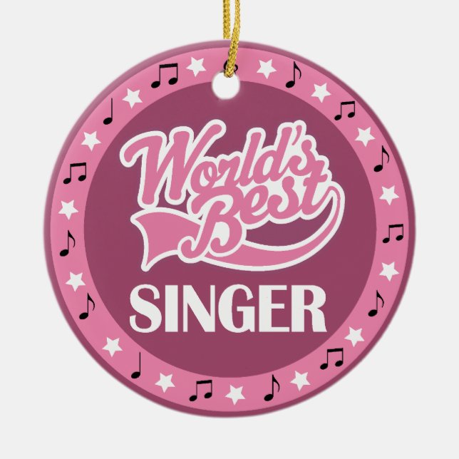 Adorno De Cerámica Regalo del cantante para ella (Frente)