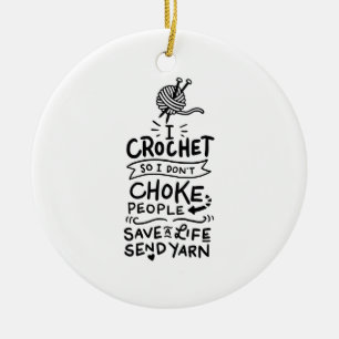 Adorno De Cerámica Regalo del Crocheter Crocheting