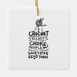 Adorno De Cerámica Regalo del Crocheter Crocheting