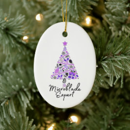 Adorno De Cerámica Regalo del microblader - Navidades de artistas de