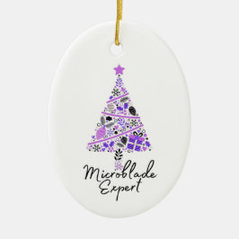 Adorno De Cerámica Regalo del microblader - Navidades de artistas de 