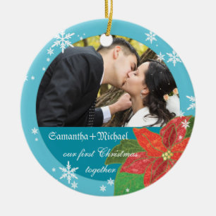 Adorno De Cerámica Regalo del navidad del par de la boda del