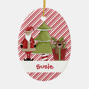 Adorno De Cerámica Regalo del oso de peluche del árbol de
