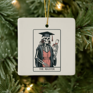 Adorno De Cerámica Regalo divertido de graduación para maestro esquel