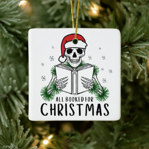 Adorno De Cerámica Regalo divertido de lectura de Navidad para amante