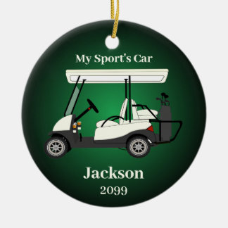 Adorno De Cerámica Regalo divertido para él Golfista Carrito de golf 