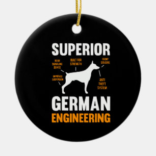 Adorno De Cerámica Regalo Doberman  Superior ingeniería alemana