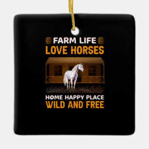 Adorno De Cerámica Regalo ecuestre Caballos de amor para la vida de