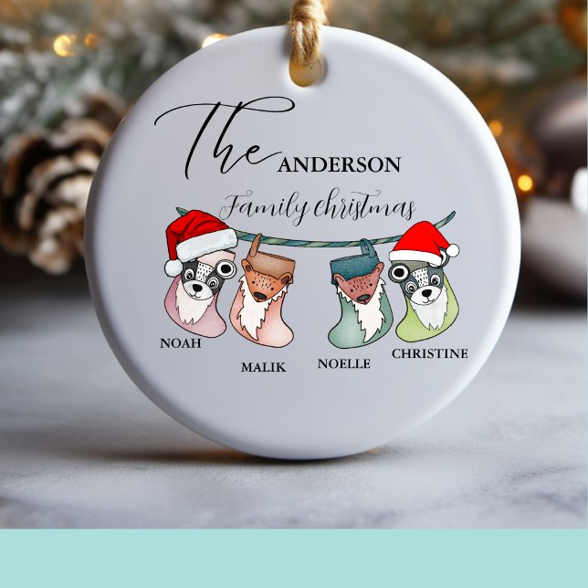 Adorno De Cerámica Regalo familiar de navidades de nombre de familia  (Subido por el creador)